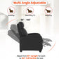 Recliner Sofa Massage Chair Home Theater Seating with Lumbar Support and Padded Backrest for Living Room and Bedroom (Leather, Black)