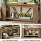 70.9" Extra Long Entryway Table, Farmhouse Wood Console Tables with Storage Shelf, Modern Rustic Sofa Foyer Tables for Entryway, behind Couch, Living Room, Entrance, Brown