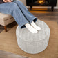 round Ottoman Pouf Ottoman Foot Stool Seat Faux Fur Bean Bag Foot Rest Floor Chair Leg Rest for Living Room, Bedroom or Wedding Gifts 20X20X14 Inches (Light Gray)
