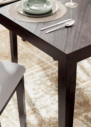 Langwest Dining Room Table Set by Signature Design by Ashley, Featuring 4 Upholstered Chairs and a Bench, Accommodates 6, Cushioned Seating, Cherry Brown Wood Finish