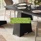 Dining Table for 4-6 People, Wooden Table, Rectangle Furniture with Heavy Duty Legs, Modern Kitchen Table for Home, Dining Room, Black