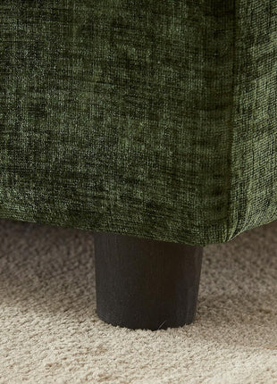 35-Inch Green Cloud Chenille Ottoman for Bedroom, Living Room, and Entryway