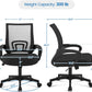 Home Office Modern Desk and Chair Set Computer Desk W/Drawer & Shelves with Ergonomic Mesh Height Adjustable Office Chair