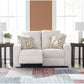 Danum Modern Tufted Manual Reclining Loveseat with 2 Accent Pillows, Beige