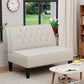 Button Tufted Loveseat Settee Upholstered Sofa Backrest Buckle Couch Banquette Bench for Dining Room Living Room Bedroom Funiture