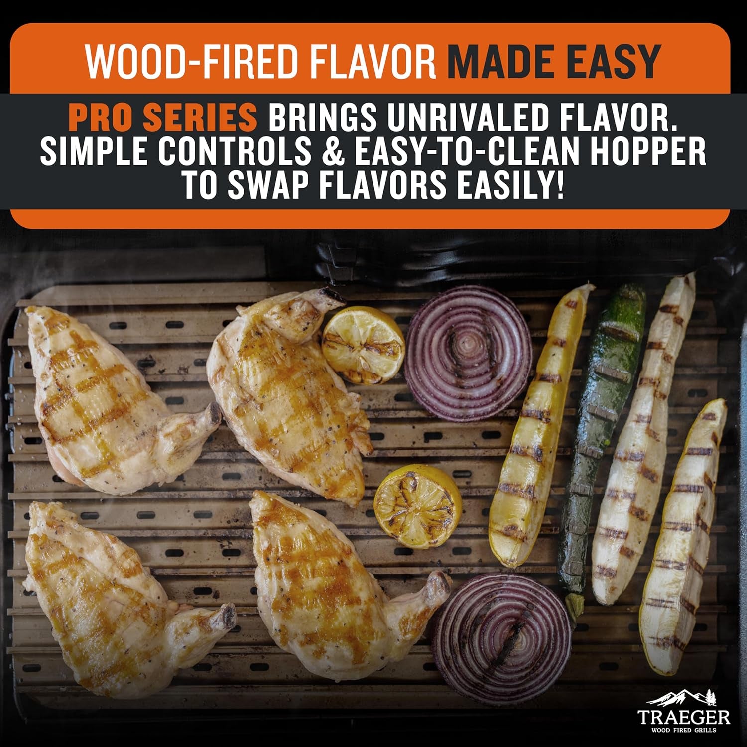 Grills Pro 22 Wood Pellet Grill & Smoker, Electric Pellet Smoker Grill Combo, 6-In-1 BBQ Versatility, 572 Sq. In. Grilling Capacity, Meat Probe, 450 Degree Max Temperature, 18LB Hopper, Bronze