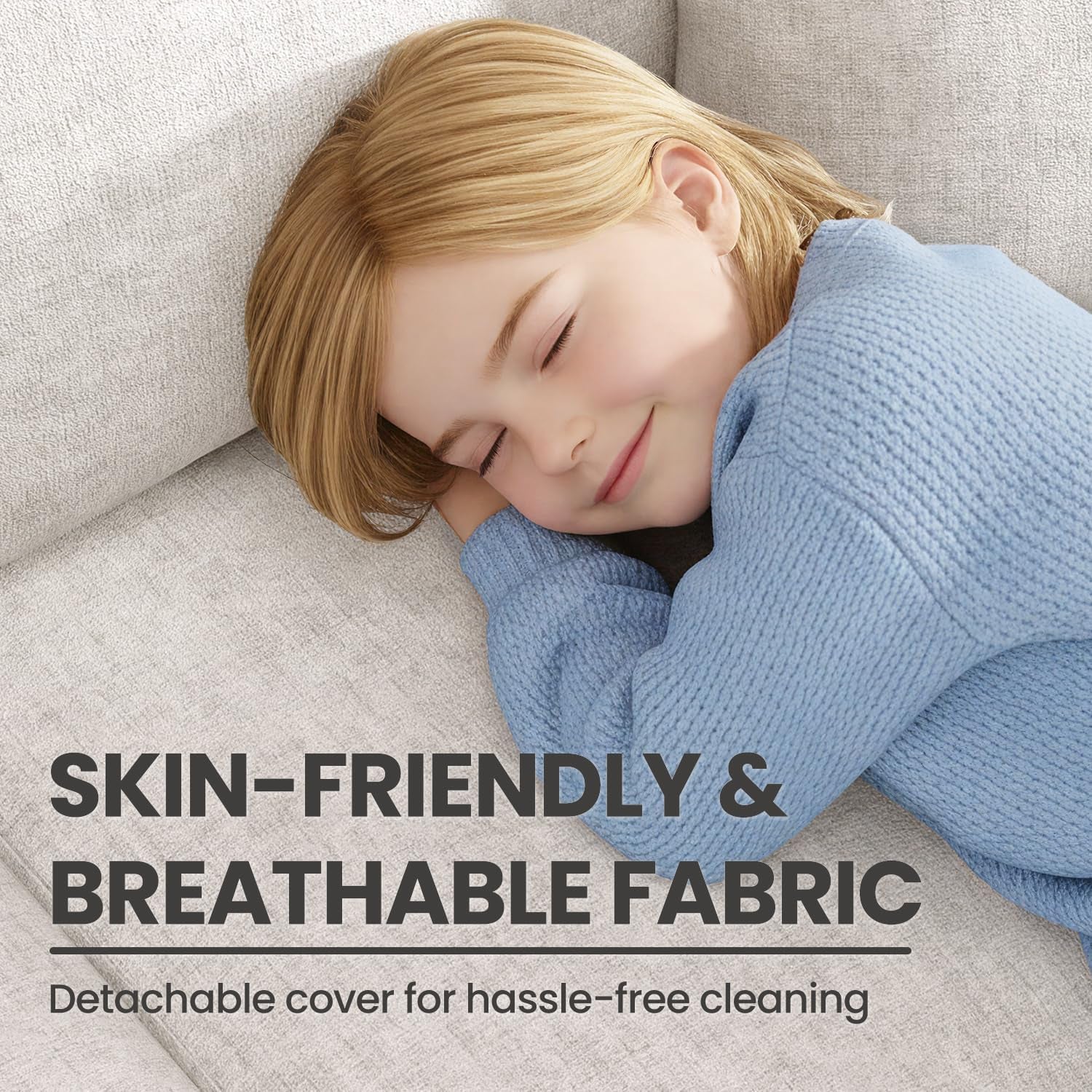 75.6" Modern Loveseat Sofa for Living Room, Cloud Boneless Couches with 4 Pillows, Mid Century Loveseat Couches for Small Place, No Assembly Required, Camel