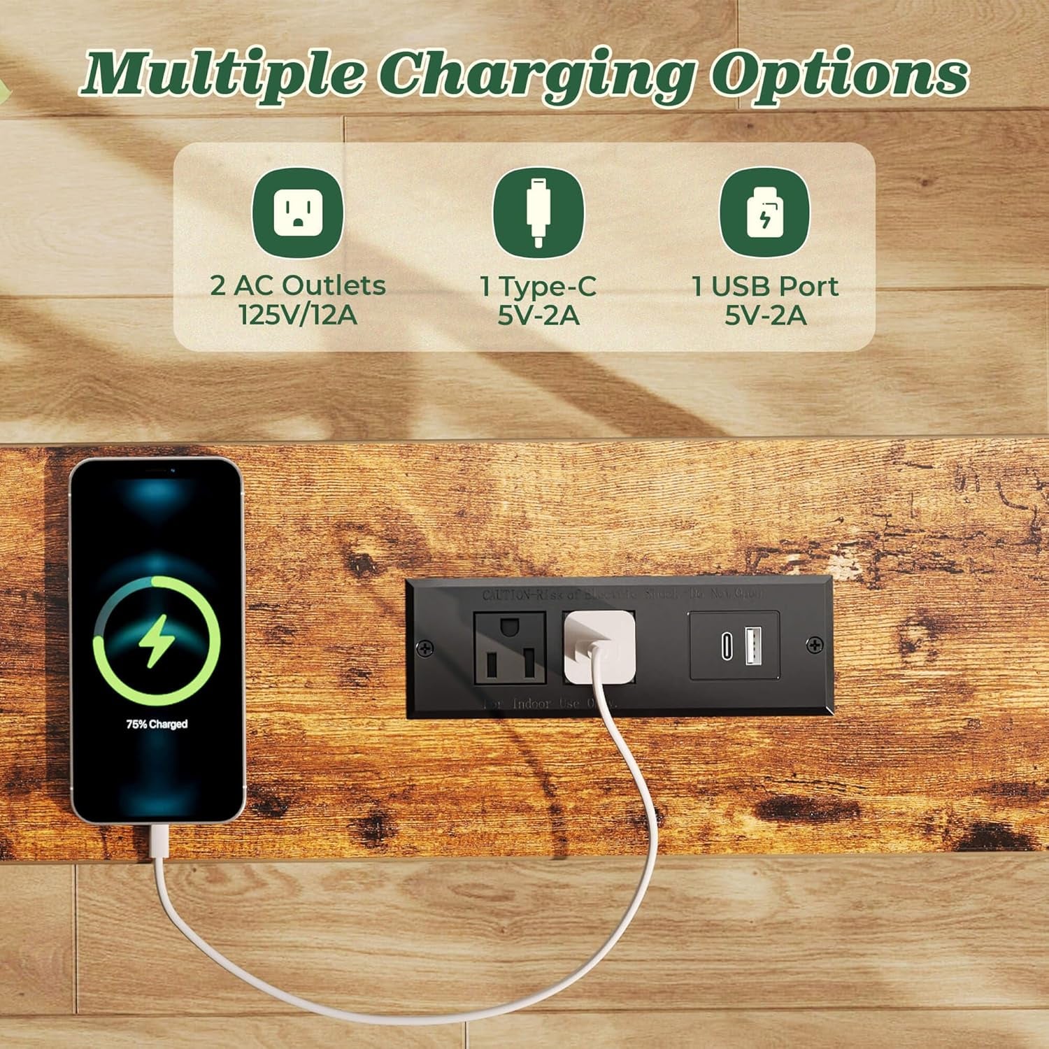 78.8 Inch Narrow Console Table with Outlet, Sofa Tables, behind Couch Table, Long Entryway Tables with Charging Station, for Living Room, Rustic Brown