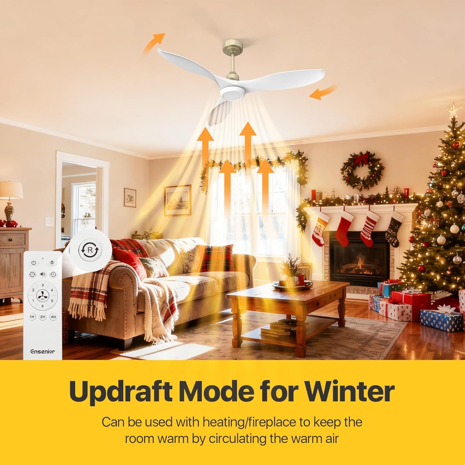 52 Inch Ceiling Fans with Lights and Remote, White Gold Ceiling Fan with Light Dimmable, 6 Speeds, 3CCT and Memory Function, Reversible DC Motor Modern Ceiling Fan for Bedroom and Living Room