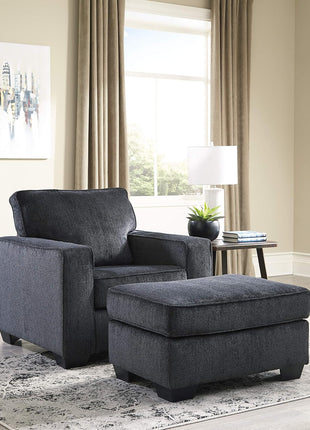 Ashley Furniture Altari Contemporary Dark Gray Rectangular Accent Ottoman