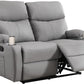 Reclining Loveseat Double Recliner Couch, Anti-Scratch RV 2 Seater Wall Hugger Recliner Chair Set for Living Room, RV, Home Theater(Loveseat, Gray)