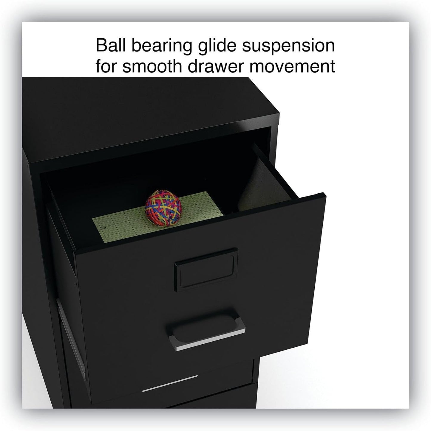 Soho Vertical File Cabinet, 2 Drawers: File/File, Letter, Black, 14" X 18" X 24.1"