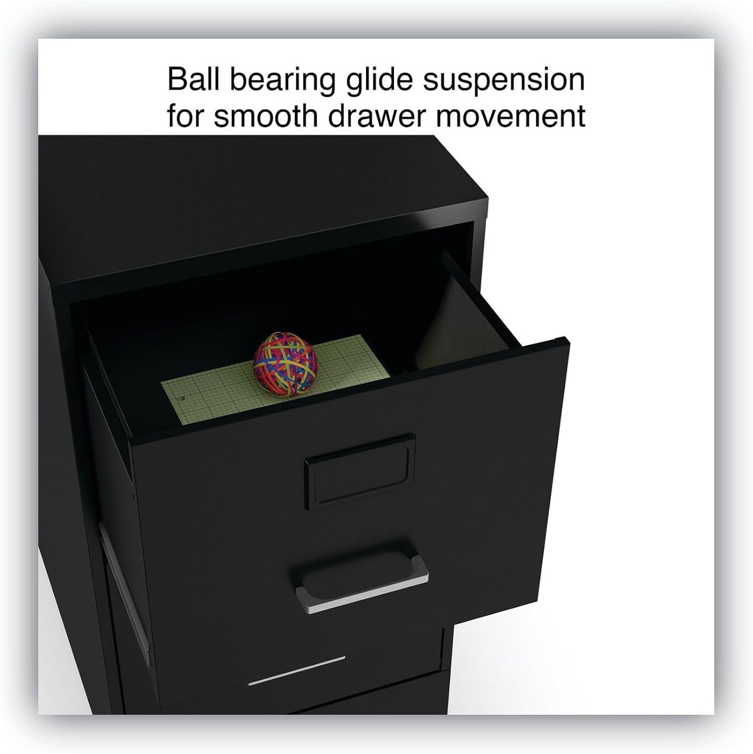 Soho Vertical File Cabinet, 2 Drawers: File/File, Letter, Black, 14" X 18" X 24.1"