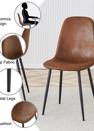 9-Piece Contemporary Dining Set, 71-Inch Rectangular Wooden Table with 8 Upholstered Chairs, Ideal for Kitchen and Dining Room