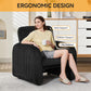 Modern Accent Chair, Comfy Upholstered Corduroy Armchair, Stylish Lounge Reading Chair for Living Room, Bedroom, Black