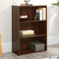 Beginnings 3-Shelf Bookcase, Bookshelf with Adjustable Storage Shelves, in Brook Cherry Finish