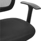 Mesh Mid-Back Adjustable-Height 360-Degree Swivel Office Desk Chair with Armrests, Lumbar Support and Easy to Assemble, Black