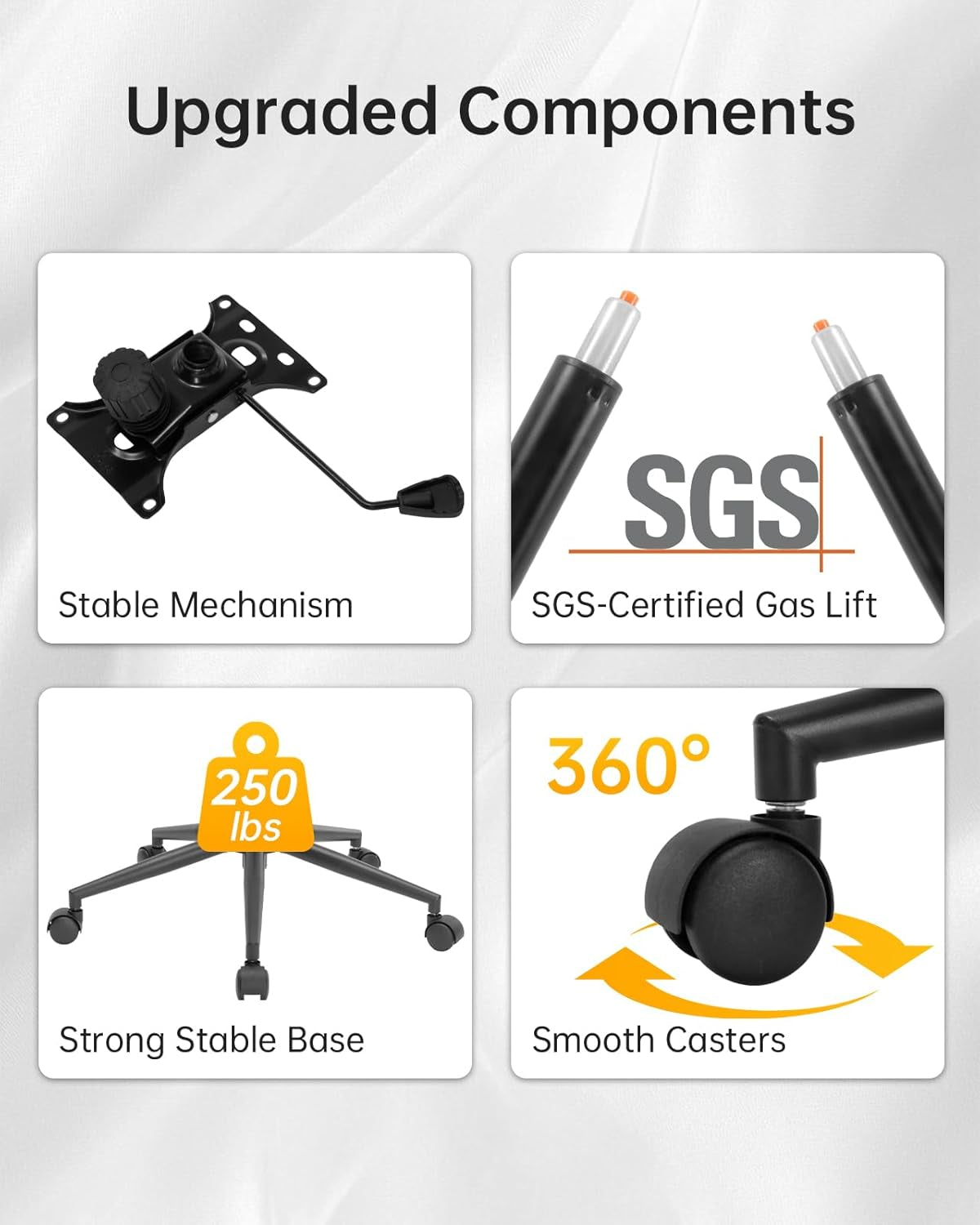 Mid-Century Modern Home Office Chair,Adjustable Height Desk Chair with Walnut Finish&Pu Leather,Armless Executive Computer Chair with 360° Swivel Rolling Wheels for Vanity, Bedroom&Workspace (Brown)