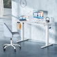 63 Inch Electric Standing Desk Height Adjustable, Sit to Stand Computer Workstations Large Work PC Table Home Office Writing Gaming Desks with Memory Presets for Walking Pad, Bedroom, White