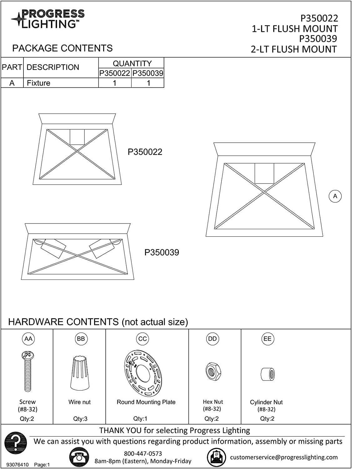 Briarwood Collection 2-Light Ceiling Light, Flush Mount Ceiling Light Fixture for Interior Kitchen Lights, Hallway, Bedroom, Living Room, 12-Inch by 6-Inch, Graphite