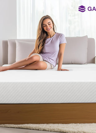 8-Inch Medium Firm Cooling Gel Memory Foam Mattress - CertiPUR-US Certified, Pressure Relief, Removable Cover, Fiberglass-Free, Conveniently Packaged in a Box