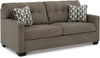 Mahoney Contemporary 2-In-1 Tufted Sofa Sleeper with Folding Gel Memory Foam Mattress, Full, Dark Brown