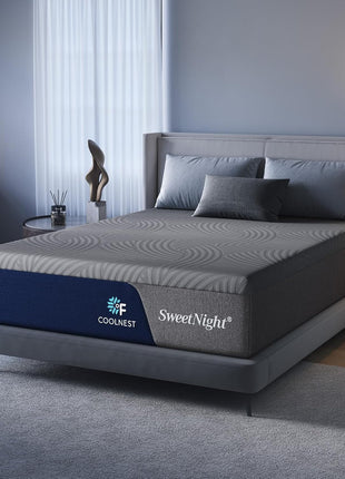 Coolnest 14-Inch King Size Memory Foam Mattress with Advanced Cooling Technology and 5-Zone Ergonomic Support, Medium Firmness, CertiPUR-US Certified