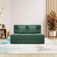 Fold Out Couch Bed Memory Foam Sleeper Chair with 2 Pillows, Queen Size Futon Couch Guest Convertible Chair Bed, Washable Cover, Dark Green