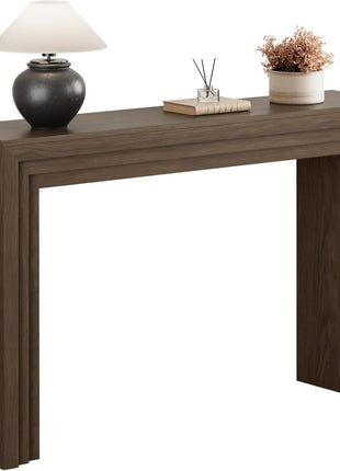 43-Inch Wooden Console Table with Step Design for Entryway and Living Room, Perfect for Hallway and Home Decor