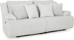 Top Tier Coastal 2-Piece Reclining Sectional Loveseat with 4 Accent Pillows, Light Gray