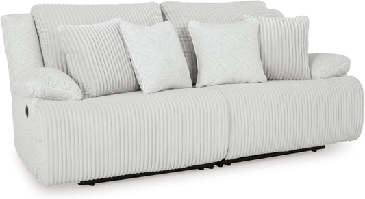 Top Tier Coastal 2-Piece Reclining Sectional Loveseat with 4 Accent Pillows, Light Gray
