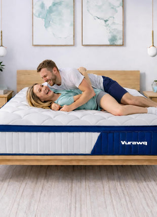 12-Inch Full-Size Hybrid Mattress with Gel Memory Foam and Individual Pocket Coils, Fiberglass-Free, Plush Support for Back Pain Relief, CertiPUR-US Certified, Conveniently Delivered in a Box