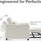Sophie 4-In-1 Convertible Sleeper Chair Bed, Accent Chair, Chaise Lounge, Comfy Reading Armchair, Pull Out Sofa Bed with Adjustable Backrest for Living Room, Bedroom (Pearl White Boucle)