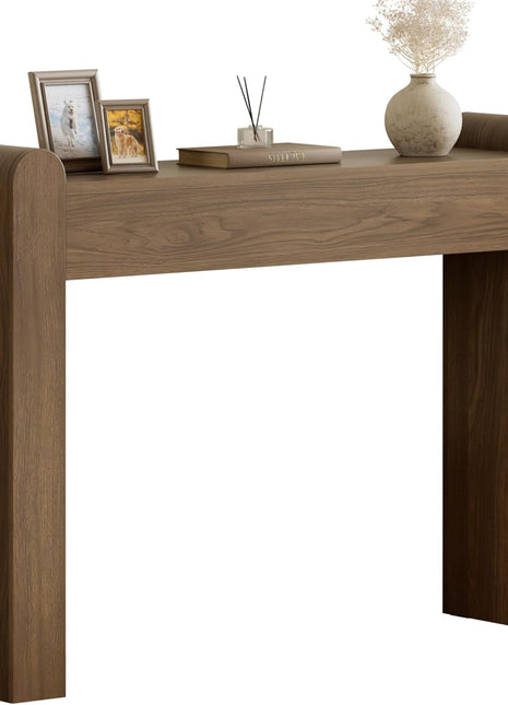 47-Inch Arc Console Table - Elegant Wooden Entryway Table for Living Room, Hallway, and Home Decor