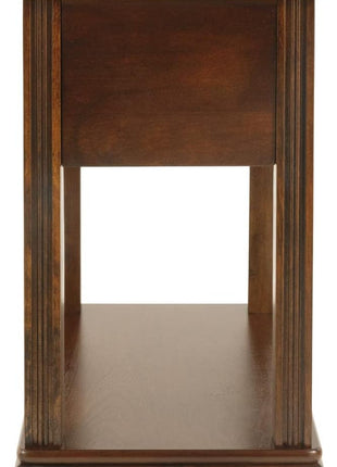 Ashley Signature Design Breegin Chairside End Table with Drawer and Fixed Shelf in Brown Finish, Dimensions: 13.13" W x 22.13" D x 23" H