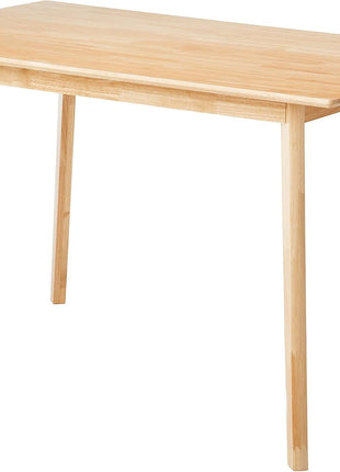 FSC Certified Solid Wood Rectangular Dining Table, Easy Assembly, Dimensions: 29.5"D x 47.2"W x 29.5"H, Natural Finish