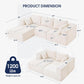 107'' Modular Sectional Sofa, L Shaped Cloud Couch for Living Room, Modern Boneless Sofa with Chaise for Bedroom, Beige