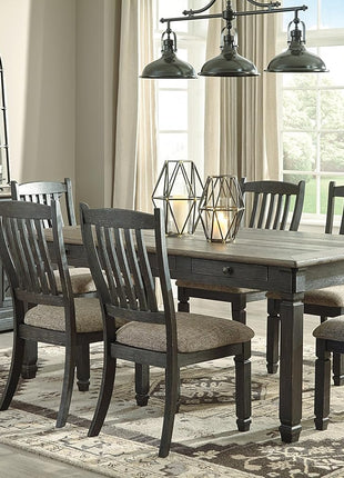 Tyler Creek Vintage Casual Dining Room Buffet Cabinet by Signature Design by Ashley, Featuring Lattice Design, Three Doors, Wood Construction, 36" Height, Black and Gray Finish