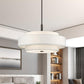 Lighting Fabric Shade 52138-92 Meridian 5 Light English Bronze Pendant