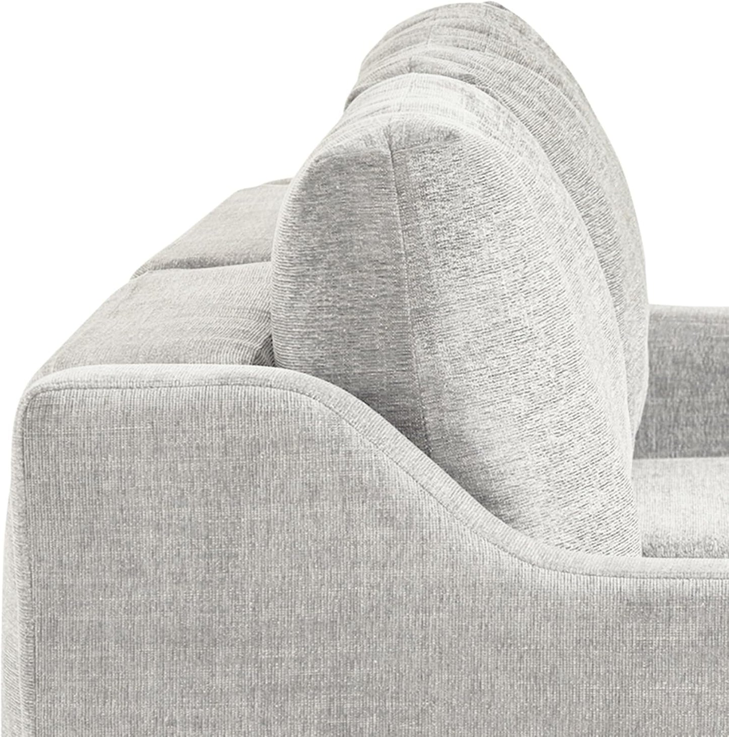 Glendle 90.2" Queen Size Wll-Hugging Convertible Sof, Dremcoil Comfort, Chenille Fbric, Crem