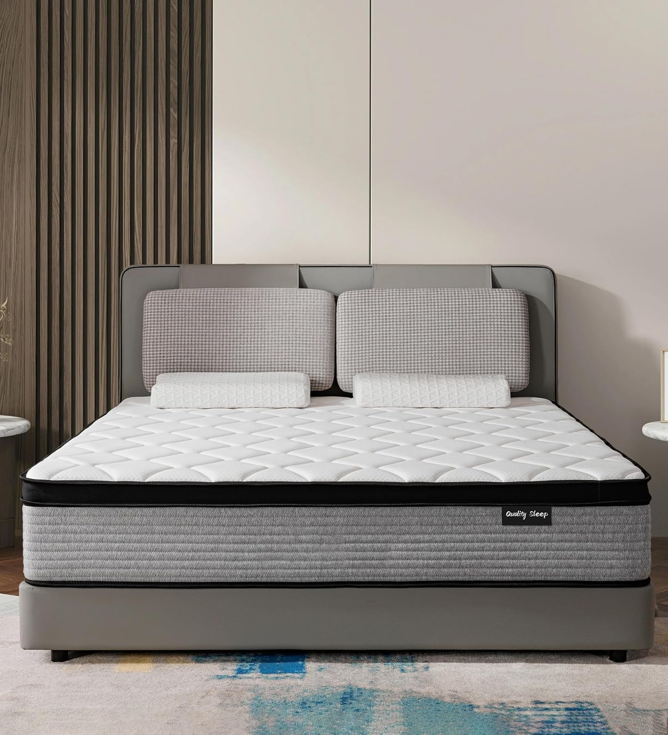 Oglawa Full Size Mattress,12 Inch Gel Memory Foam Hybrid Mattress in a Box,Full Mattress with Individual Pocket Spring,Medium Feel,Pain Relief,Certipur-Us.