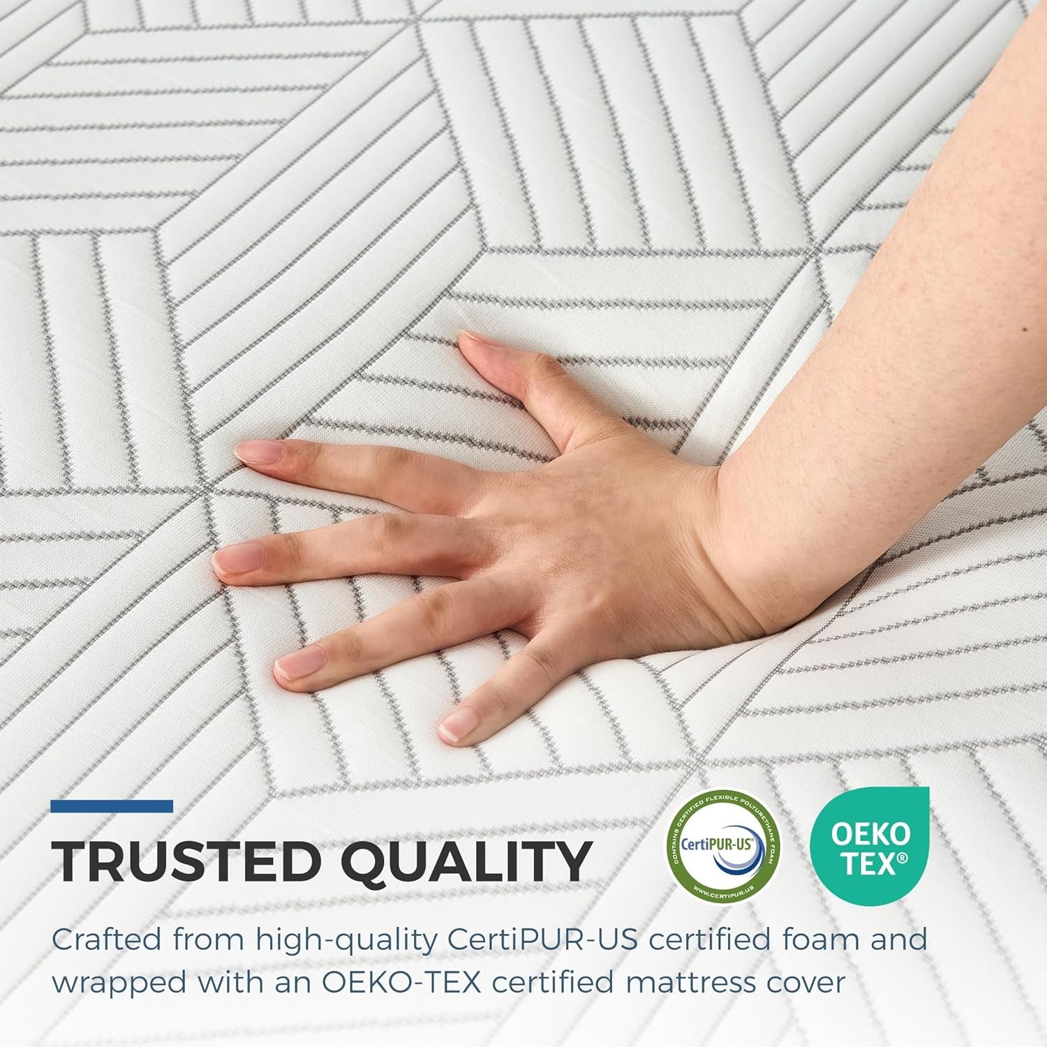 Medium Queen Mattress 12 Inch Memory Foam Mattress Queen Size Bed in a Box for Back Pain Relief and Cool Sleep with Gel Foam and Removeable Fiberglass Free Cover, Certipur-Us Certified