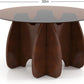Round Glass Coffee Table Brown Glass Modern Center Tables for Living Room Small Spaces Creative Unique Accent Table Extendable Home Furniture