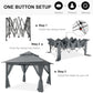 Pop up Gazebo 13X13 - Outdoor Canopy Tent with Mosquito Netting for Patio Garden Backyard(Gray)