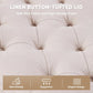 50" Storage Ottoman Bench, Tufted Ottoman with Storage for Living Room, Large End of Bed Ottomans, Modern Entryway Benchs, Window & Bedroom Benches for Foot of Bed (Beige)
