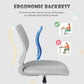 Small Home Office Desk Chair, Swivel Rolling Study Computer Chair, Adjustable Height Task Chair with Armless Mid Back, Upholstered Mesh Seat, Grey