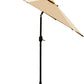7.5' Patio Umbrella Outdoor Table Market Umbrella with Push Button Tilt/Crank, 6 Ribs (Tan)