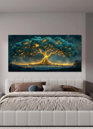 Canvas Wall Art - Tree of Life Design for Living Room and Home Office Decor, 24" x 48