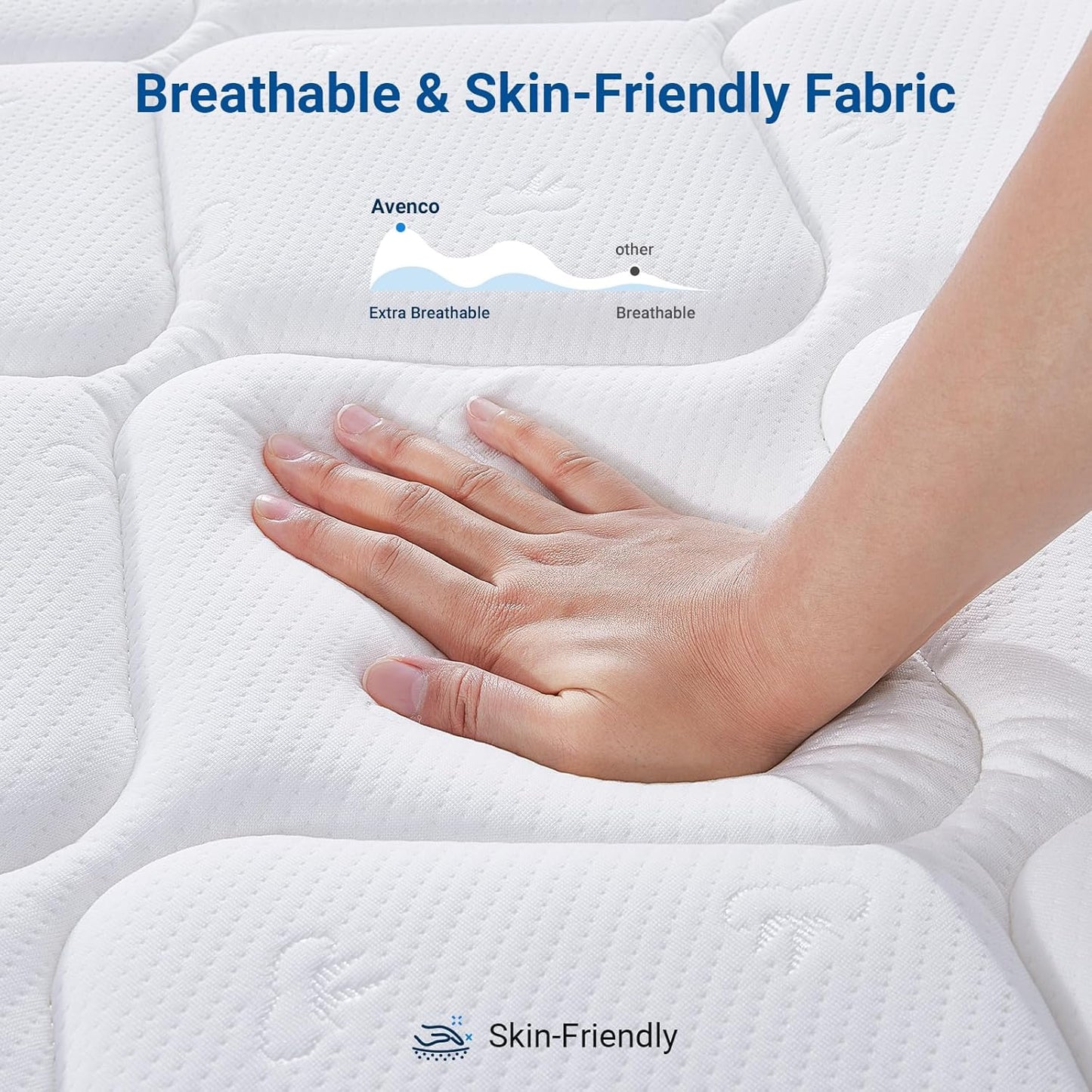 10 Inch Twin Size Mattress, Individual Pocket Spring Mattresses for Pressure Relief & Motion Isolation, Certipur-Us Certified, Small Box