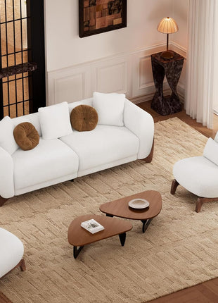 3-Piece Modern Cloud Couch Set for a Cozy Living Room – Skin-Friendly and Comfortable